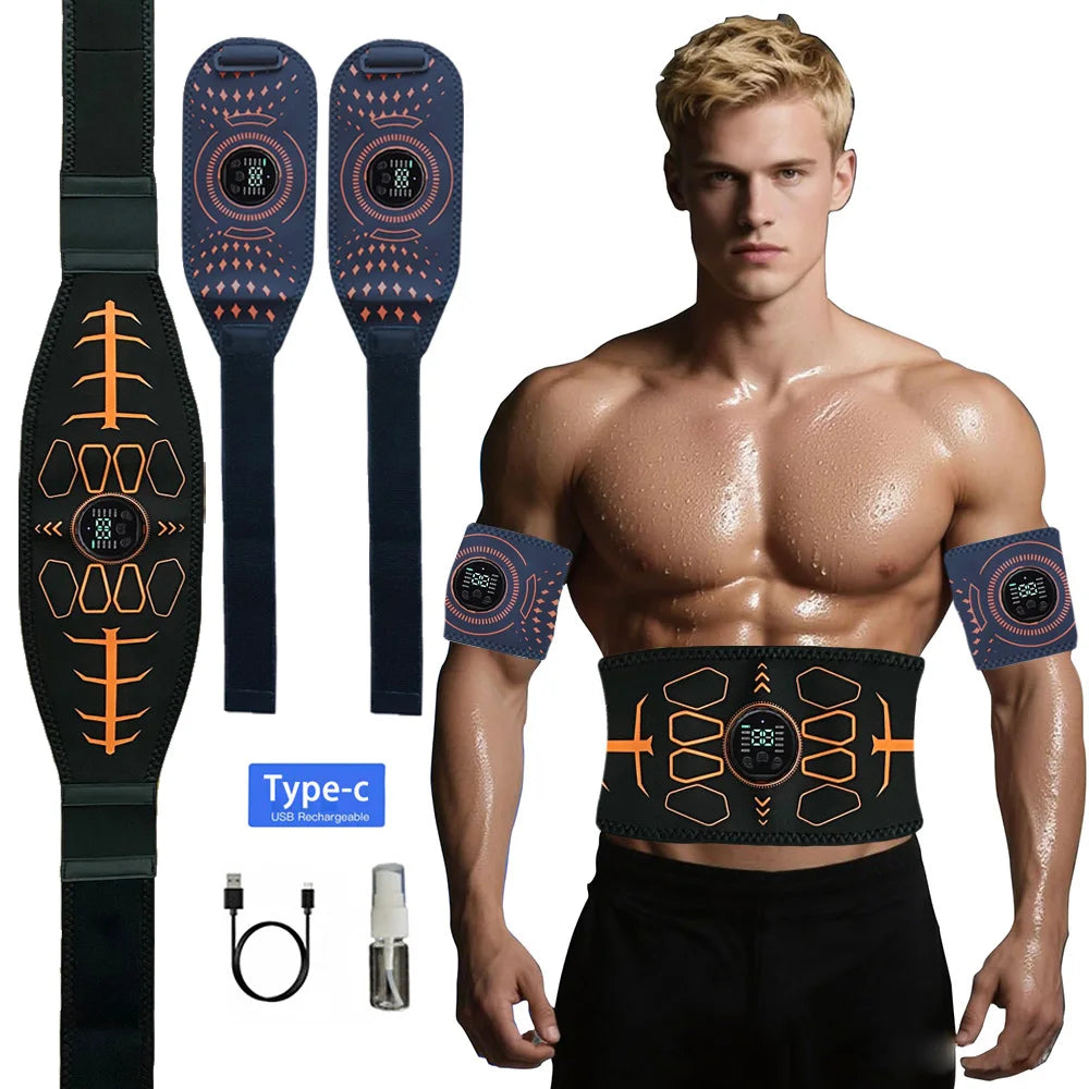Electronic Abs Stimulator Smart Muscle Toner EMS Abdominal Toning Belt Body Massage Fitness Strength Training Workout Equipment