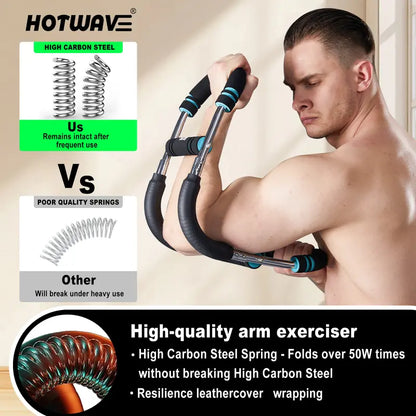 HOTWAVE Arm Trainer,Adjustable Chest Workout Equipment,Arm Trainer for Men,Chest Trainer for Men,Upper Body Strength Training, Portable Spring Resistance Home Fitness Equipment