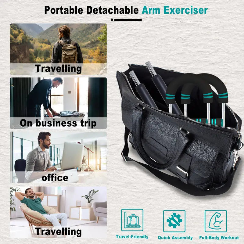 HOTWAVE Arm Trainer,Adjustable Chest Workout Equipment,Arm Trainer for Men,Chest Trainer for Men,Upper Body Strength Training, Portable Spring Resistance Home Fitness Equipment