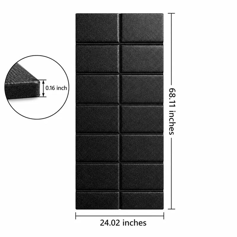 Foldable Fitness Equipment Mat - 0.25" Thick, 68"X24" Anti-Slip Waterproof Floor Protector for Treadmill, Treadmill Mat, Shock Absorption, Home Gym Mat，Walking Pad, Ebike, Home Hardwood, Carpet,Whole Body Vibration Machine Mat