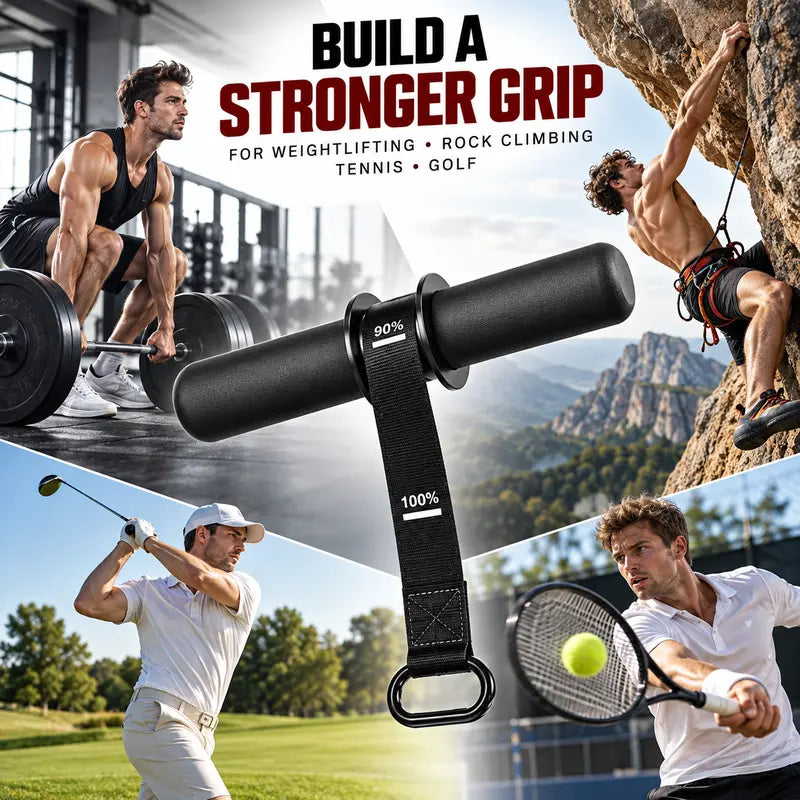 1 Set Forearm Strength Trainer, Grip Strength Workout Roller with Heavy-Duty Strap & Foam Grip, Portable Home Gym Workout Equipment for Fitness Training Exercise Equipment