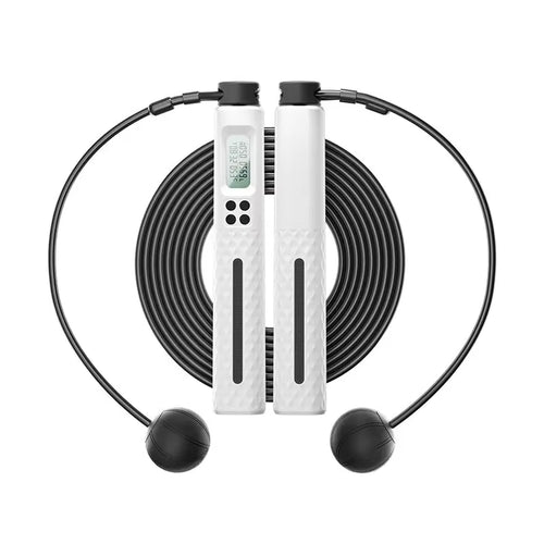 2 in 1 Multifun Skipping Rope with Digital Counter Speed Professional Ball Bearings and Non-Slip Handles Jumps and Calorie Count