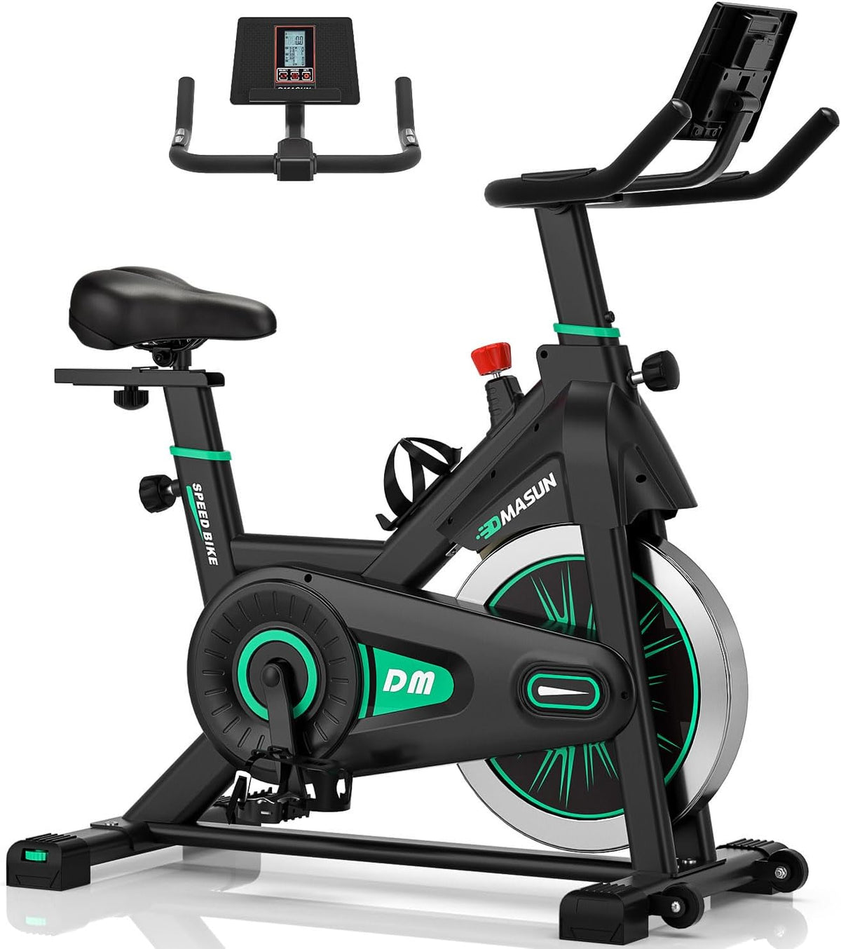 [2026 Model]  Exercise Bike, Professional Spin Bike with Super Quiet Magnetic Resistance, Indoor Cycling Bike with Shock Absorption, Comfortable Seat for Home Gym 350Lbs Capacity (Bule with APP)