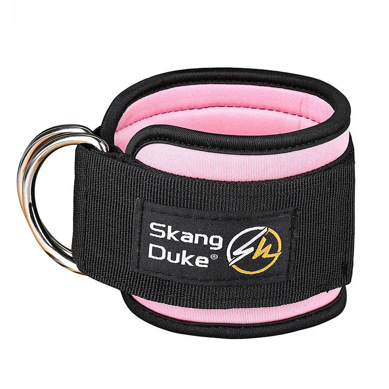 1Pc Adjustable D-Ring Ankle Straps for Cable Machines - Comfortable Ankle Cuffs for Glute & Leg Muscle Strength Training in Gym