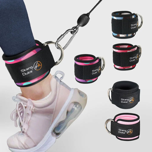 1Pc Adjustable D-Ring Ankle Straps for Cable Machines - Comfortable Ankle Cuffs for Glute & Leg Muscle Strength Training in Gym