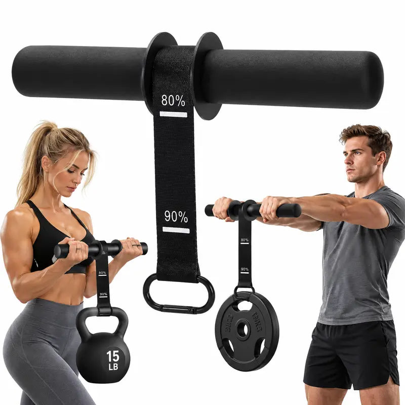 1 Set Forearm Strength Trainer, Grip Strength Workout Roller with Heavy-Duty Strap & Foam Grip, Portable Home Gym Workout Equipment for Fitness Training Exercise Equipment